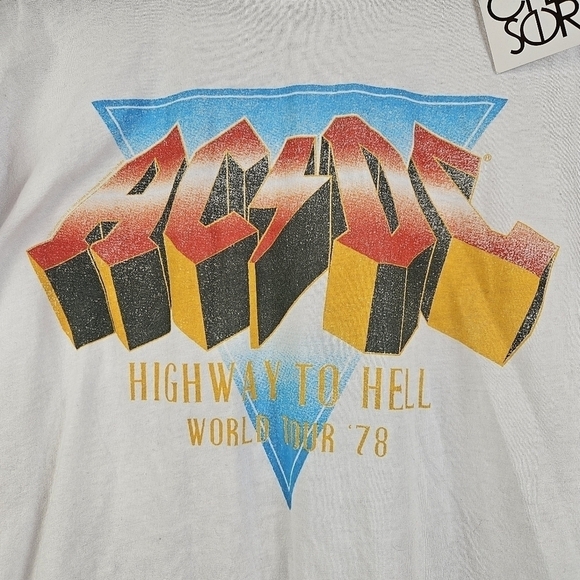 Chaser AC/DC Vintage Highway to Hell Tour 78 Graphics Band Tee Size XS - Picture 3 of 7